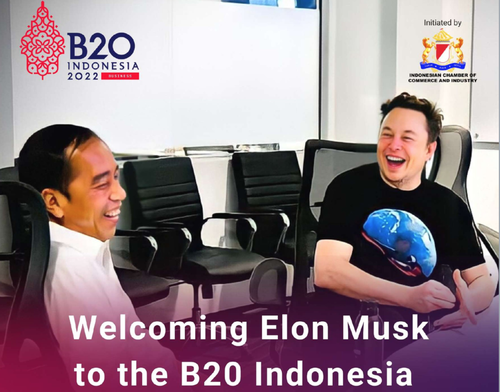 Welcoming Elon Musk To The B20 Indonesia - ENotus